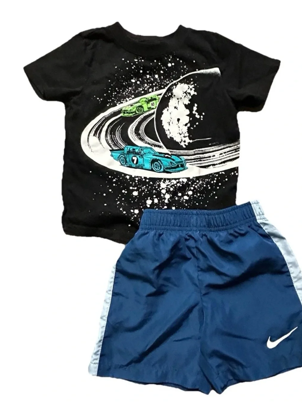 Toddler Boy Summer Lands End Swim Trunks T Shirts Shorts Size 2T Beach - Picture 3 of 6